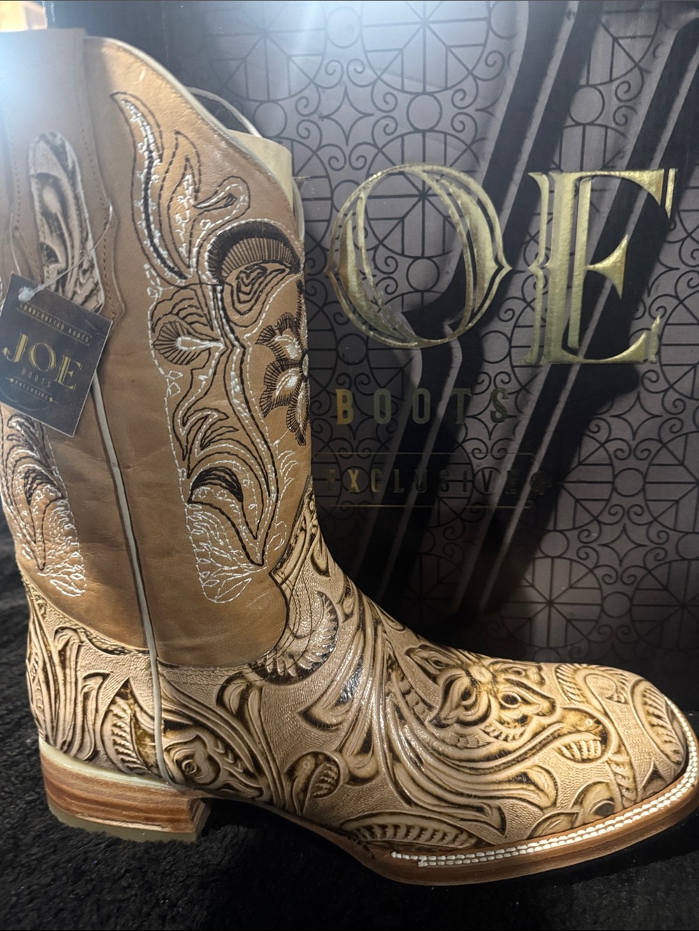 Old Gringo Tan Tooled Leather Western Cowboy Boots